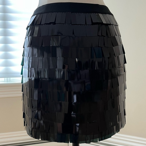 DKNY Black Rectangular Paillette Embellished Stretch Mini Skirt—NWT - Picture 7 of 14